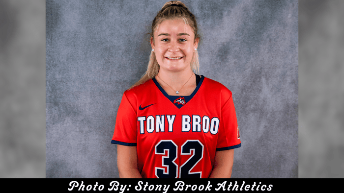 Bridget Considine standing for a media day photo at Stony Brook University.