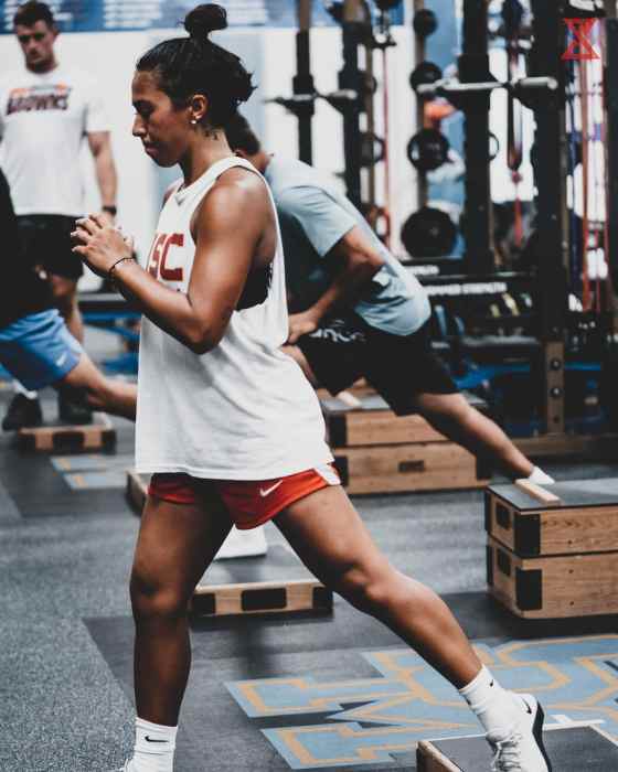 Izzy McMahon training.