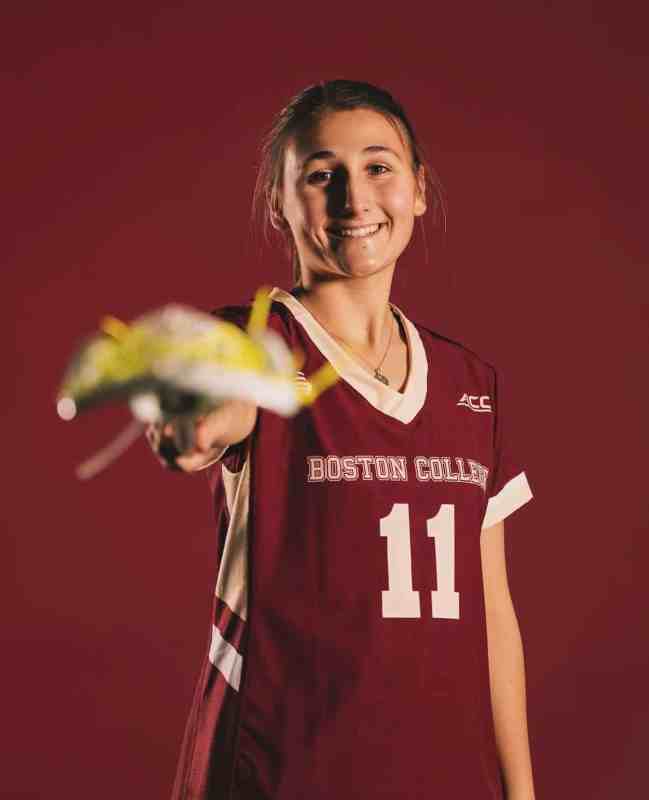 (Photo/BC Athletics) Lacey at media day ahead of  her freshman season at Boston College.